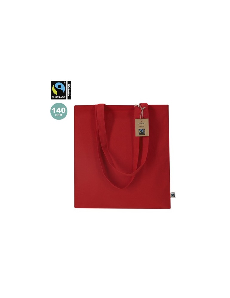Sac Fairtrade publicitaire Jamal Matières : coton Couleurs : blanc accessoire événementiel unique