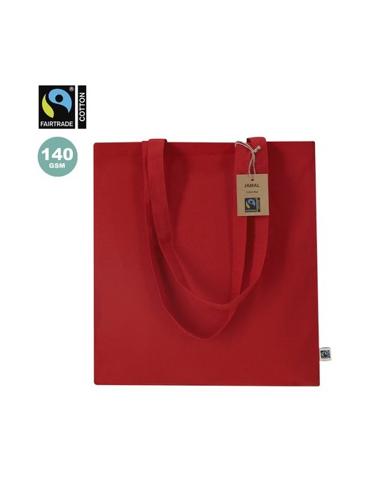 Sac Fairtrade publicitaire Jamal Matières : coton Couleurs : blanc accessoire événementiel unique