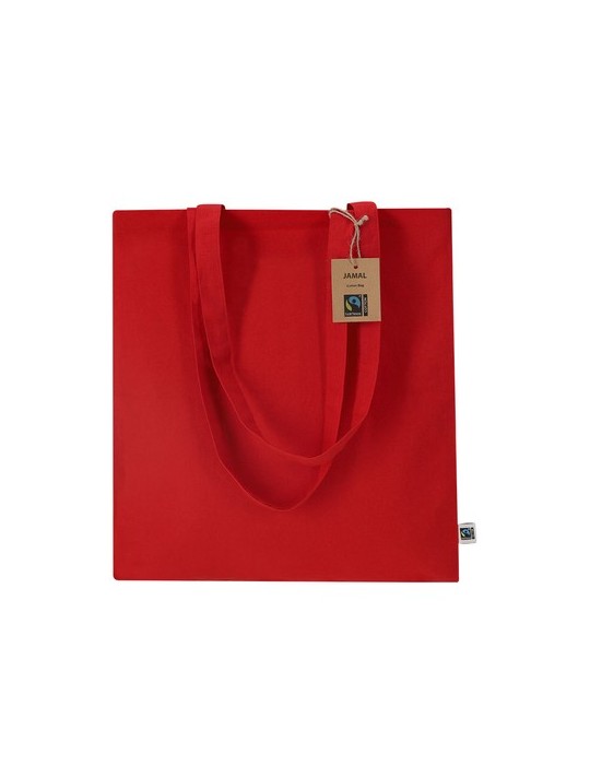 Sac Fairtrade publicitaire Jamal Matières : coton Couleurs : bleu marquage laser ultra précis