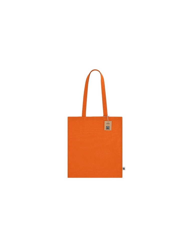 Sac Fairtrade publicitaire Jamal Matières : coton Couleurs : orange personnalisable avec votre logo