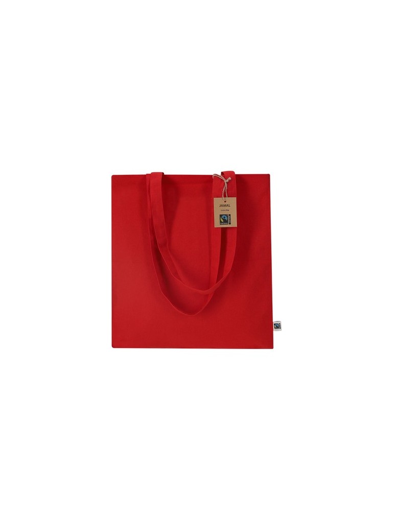 Sac Fairtrade publicitaire Jamal Matières : coton Couleurs : orange goodies publicitaire événementiel