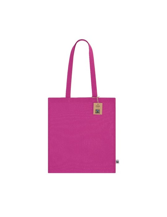 Sac Fairtrade publicitaire Jamal Matières : coton Couleurs : noir cadeau affaires élégant