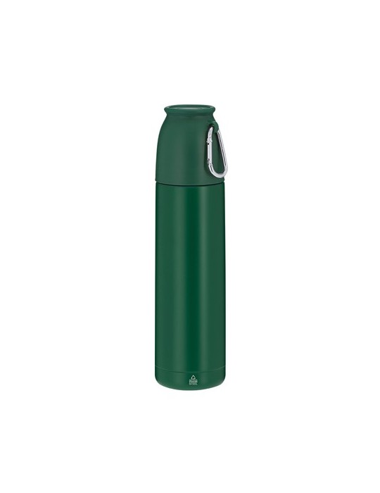 Thermo publicitaire  Clorin Couleurs : noir Matières : acier inoxydable recyclé cadeau affaires élégant