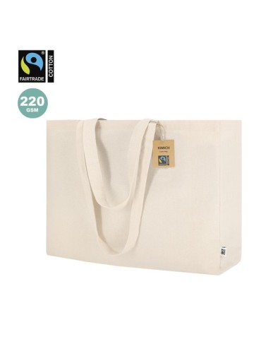 Sac Fairtrade publicitaire Kimich Matières : coton Couleurs : naturel 2
