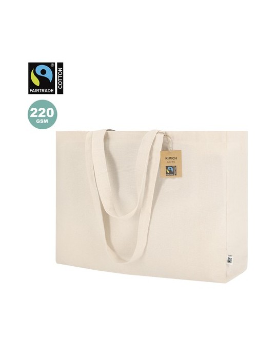 Sac Fairtrade publicitaire Kimich Matières : coton Couleurs : naturel personnalisable avec votre logo
