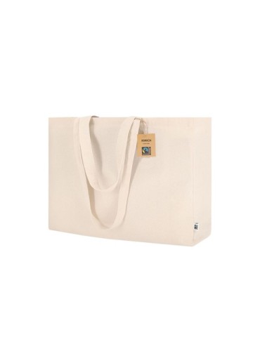 Sac Fairtrade publicitaire Kimich Matières : coton Couleurs : naturel cadeau entreprise pas cher