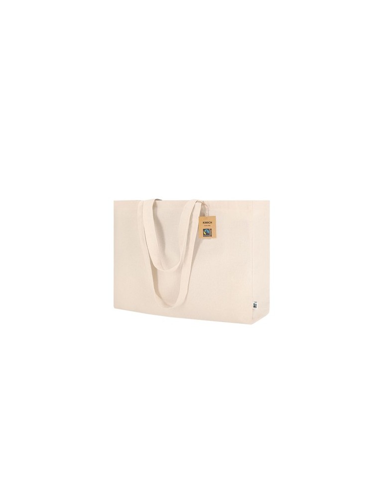 Sac Fairtrade publicitaire Kimich Matières : coton Couleurs : naturel cadeau entreprise pas cher