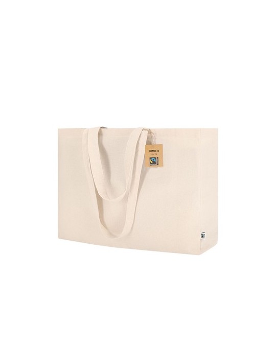 Sac Fairtrade publicitaire Kimich Matières : coton Couleurs : naturel cadeau entreprise pas cher