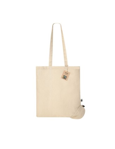 Sac Pliable Éco-responsable Personnalisé Fairtrade Kieran Matières : coton Couleurs : naturel