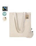 Sac Pliable Éco-responsable Personnalisé Fairtrade Kieran Matières : coton Couleurs : naturel personnalisable avec votre logo