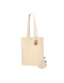 Sac Pliable Éco-responsable Personnalisé Fairtrade Kieran Matières : coton Couleurs : naturel cadeau entreprise pas cher