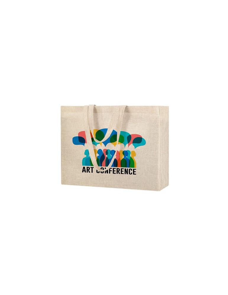 Sac publicitaire de sublimation  Syla Matières : polyester Couleurs : naturel cadeau entreprise pas cher