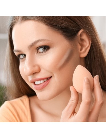 Éponge à maquillage publicitaire  Yourix Couleurs : naturel impression haute définition