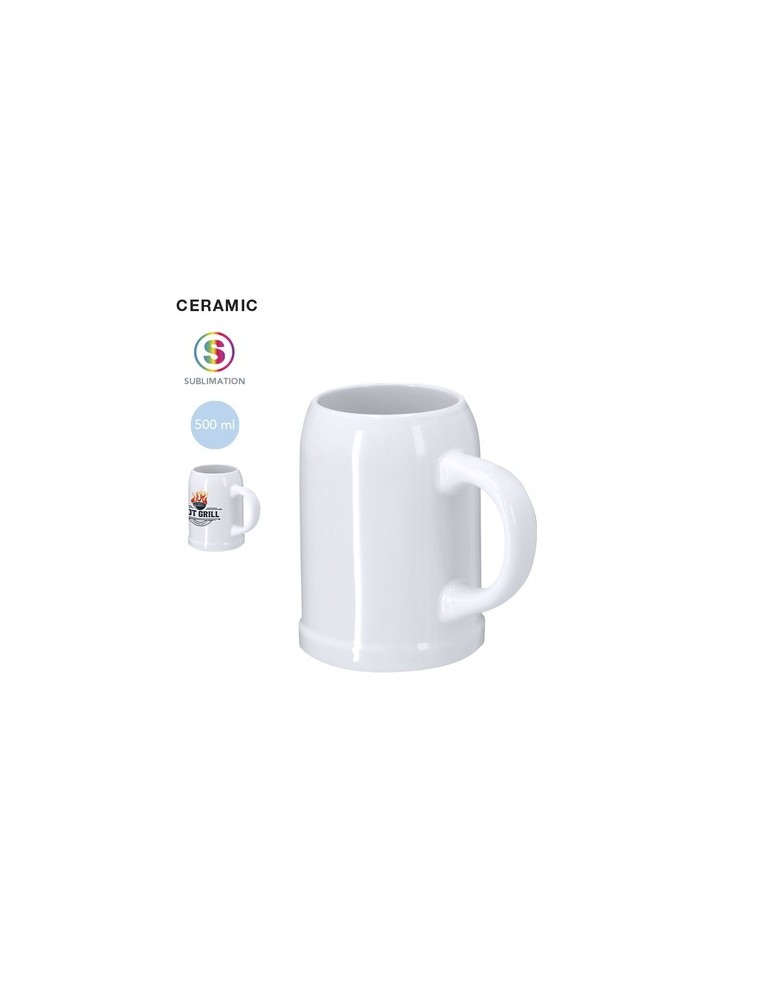 Carafe publicitaire de sublimation  Reggio Matières : céramique Couleurs : blanc personnalisable avec votre logo