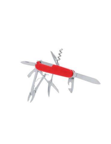 Canif Multi-Usages Publicitaire Éco-responsable Texwol Matières : acier inoxydable Couleurs : rouge cadeau entreprise pas cher