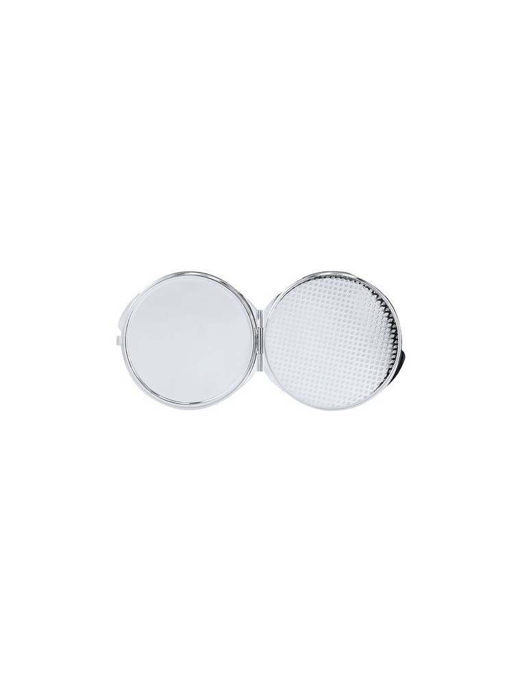 Miroir publicitaire de sublimation Ariela Matières : métal Couleurs : blanc marquage laser ultra précis
