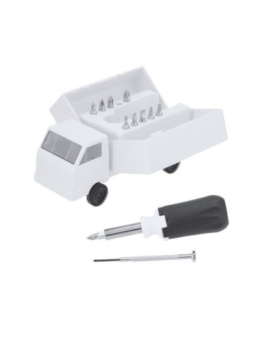Set d'outils publicitaires personnalisés Fibrex Couleurs : blanc cadeau entreprise pas cher