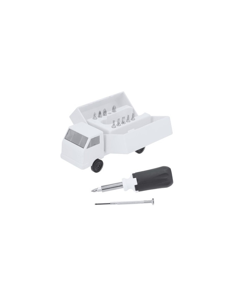 Set d'outils publicitaires personnalisés Fibrex Couleurs : blanc cadeau entreprise pas cher