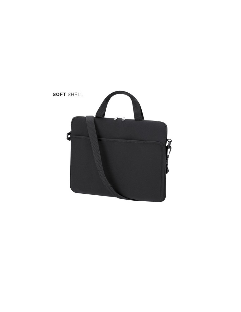 Housse publicitaire pour ordinateur portable Gormond Matières : softshell Couleurs : noir personnalisable avec votre logo