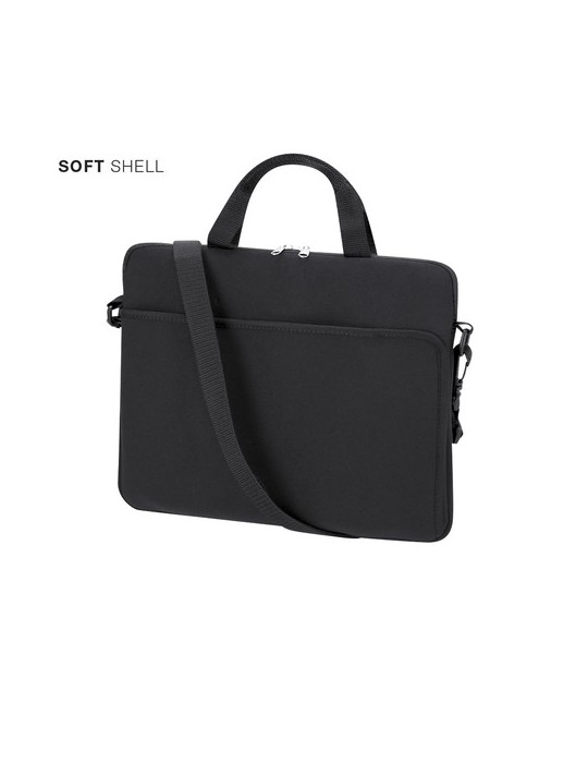 Housse publicitaire pour ordinateur portable Gormond Matières : softshell Couleurs : noir personnalisable avec votre logo