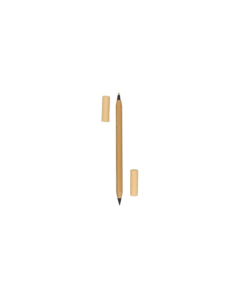 Stylo crayon publicitaire Éternel de Pikford Matières : bambou Couleurs : naturel