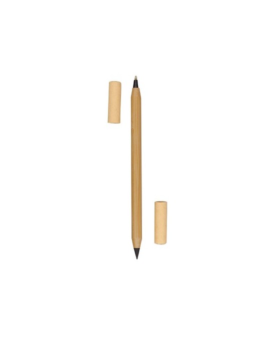 Stylo crayon publicitaire Éternel de Pikford Matières : bambou Couleurs : naturel