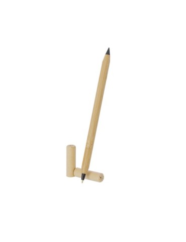 Stylo crayon publicitaire Éternel de Pikford Matières : bambou Couleurs : naturel cadeau entreprise pas cher