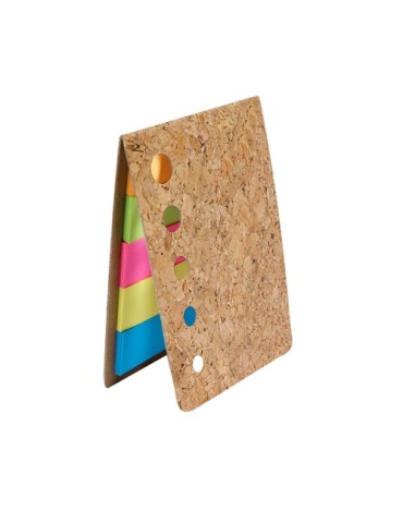 Bloc-notes publicitaire personnalisé Bretor Matières : liège Couleurs : naturel cadeau entreprise pas cher