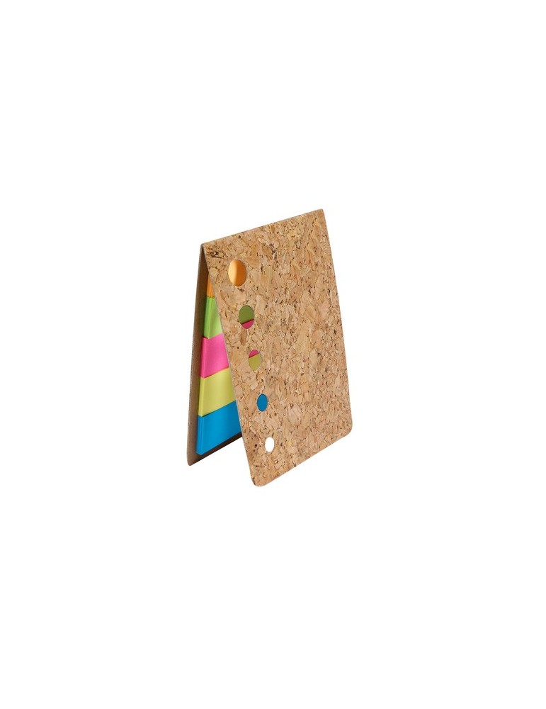 Bloc-notes publicitaire personnalisé Bretor Matières : liège Couleurs : naturel cadeau entreprise pas cher