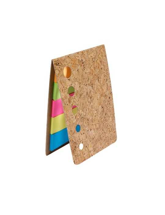Bloc-notes publicitaire personnalisé Bretor Matières : liège Couleurs : naturel cadeau entreprise pas cher