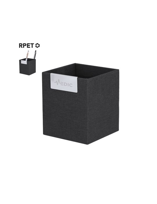 Porte-Crayons Personnalisé Publicitaire Éco-responsable Xadry Couleurs : noir Matières : polyester recyclé personnalisable avec 