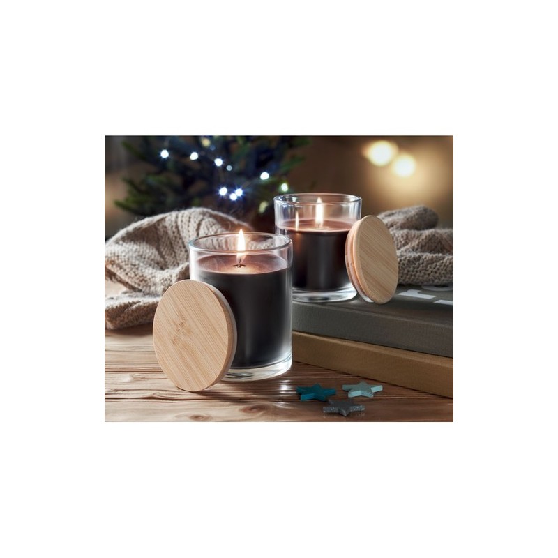 Bougie parfumée  à la vanille - ANCIENT HIGH Matières : verre Couleurs : noir cadeau collaborateur premium