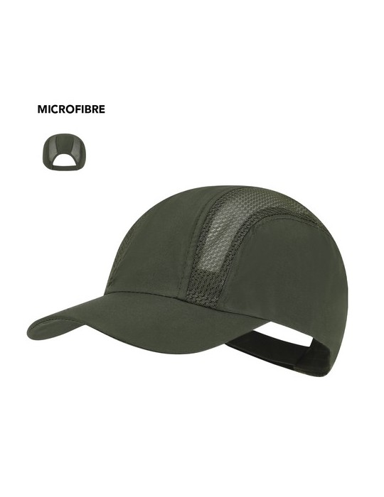 Casquette Publicitaire Éco-responsable Hakos Matières : microfibre Couleurs : blanc impression logo haute qualité