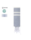 Paréo Serviette Publicitaire Éco-responsable Kissler Matières : coton Couleurs : naturel marquage laser ultra précis