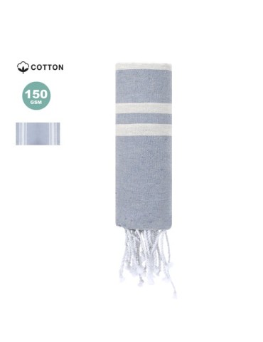 Paréo Serviette Publicitaire Éco-responsable Kissler Matières : coton Couleurs : gris objet promotionnel éco-responsable