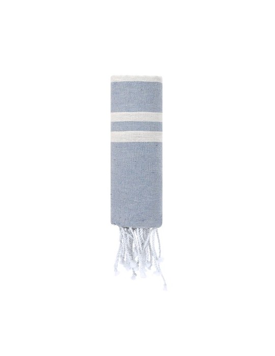 Paréo Serviette Publicitaire Éco-responsable Kissler Matières : coton Couleurs : bleu clair cadeau entreprise pas cher