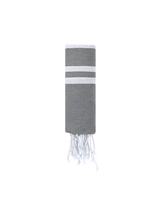 Paréo Serviette Publicitaire Éco-responsable Kissler Matières : coton Couleurs : bleu marine cadeau entreprise pas cher