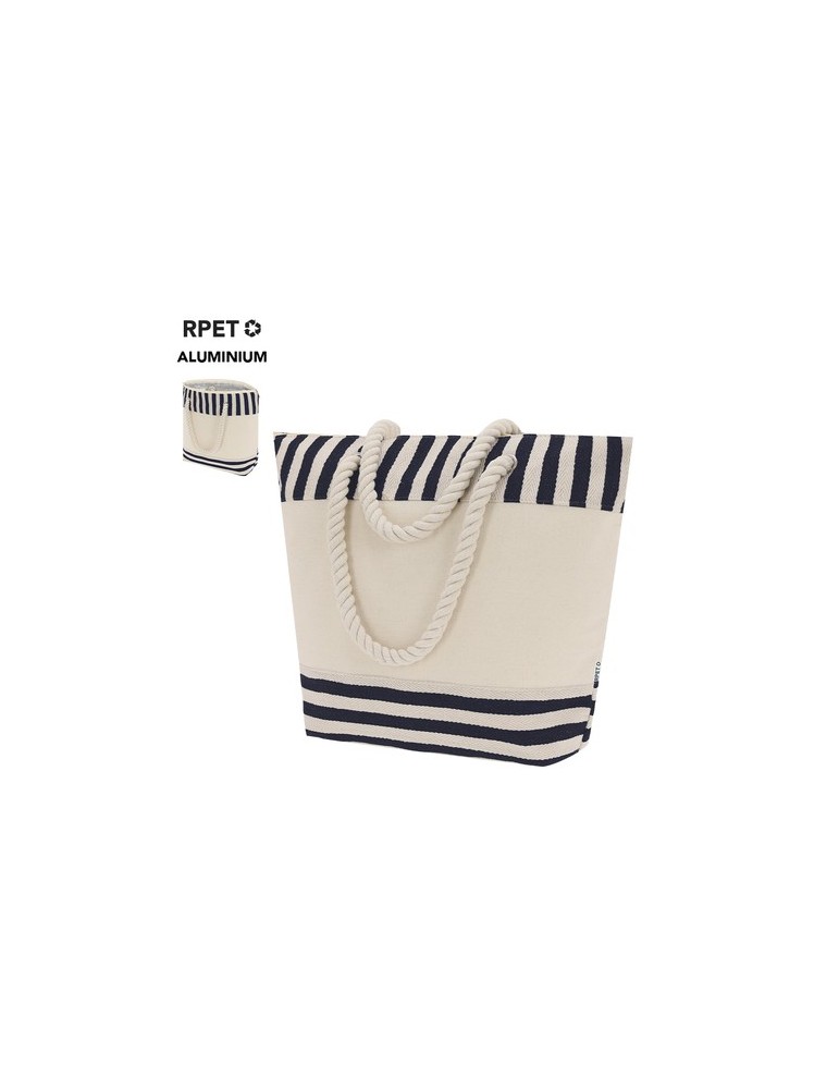 Sac Thermique Éco-responsable Sumpter Matières : aluminium Couleurs : bleu marine cadeau entreprise pas cher