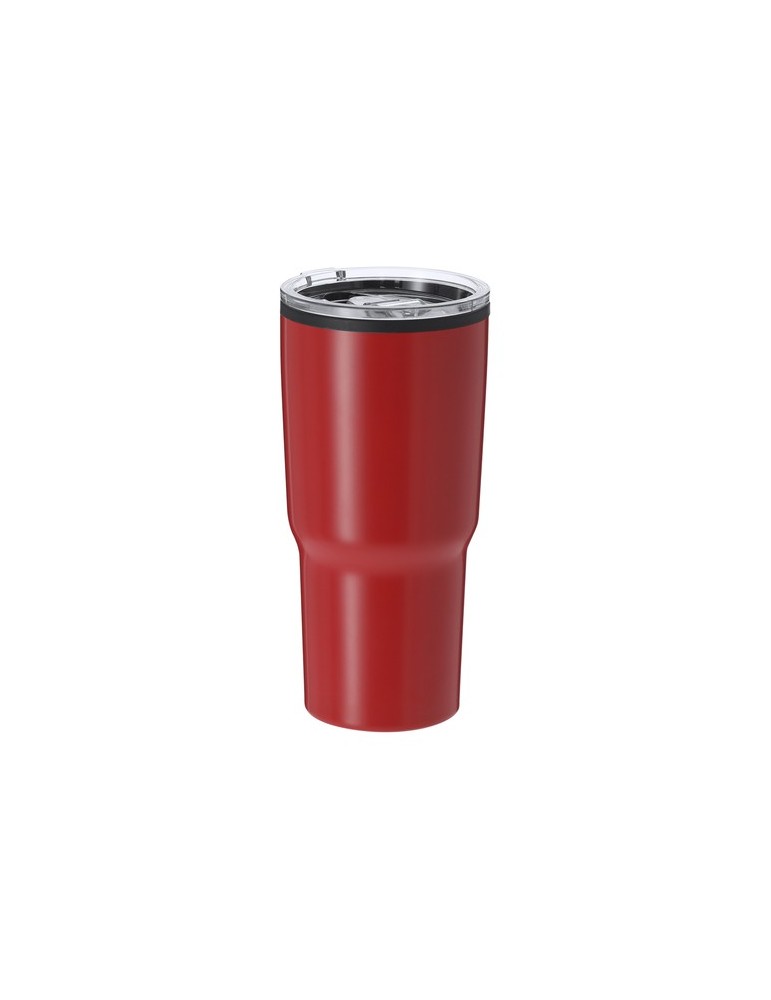 Verre Thermique Éco-responsable Nabry Matières : acier inoxydable Couleurs : rouge objet publicitaire robuste