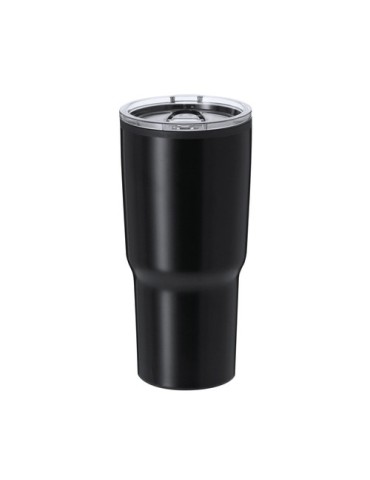 Verre Thermique Éco-responsable Nabry Matières : acier inoxydable Couleurs : noir cadeau entreprise pas cher