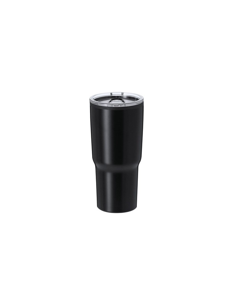 Verre Thermique Éco-responsable Nabry Matières : acier inoxydable Couleurs : noir cadeau entreprise pas cher