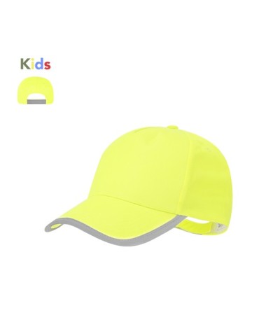 Casquette publicitaire enfant été Sommer Matières : polyester Couleurs : jaune fluo 2