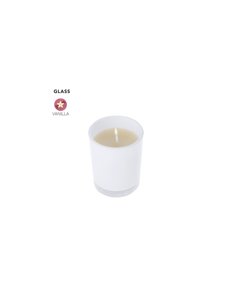 Bougie Éco-responsable Aromatique Vilbur Matières : verre Couleurs : blanc goodies publicitaire événementiel