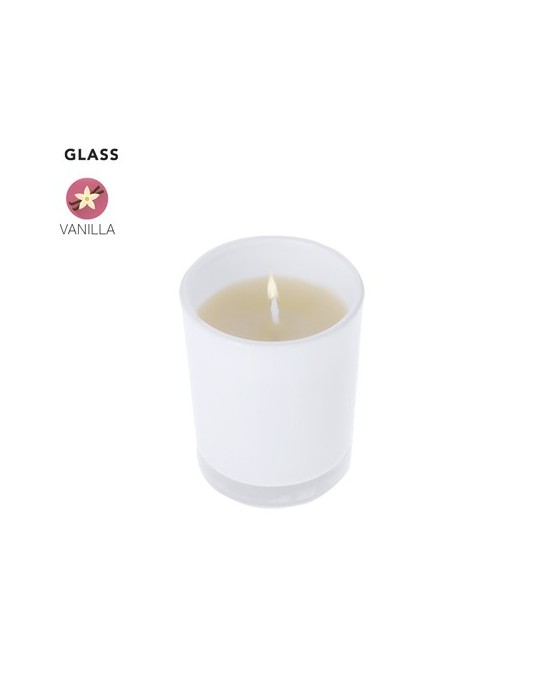 Bougie Éco-responsable Aromatique Vilbur Matières : verre Couleurs : blanc goodies publicitaire événementiel