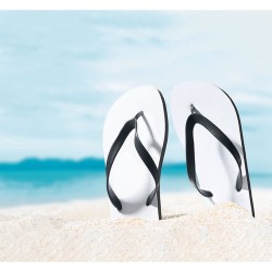 Tongs sublimées DO MEL personnalisées marquage laser ultra précis