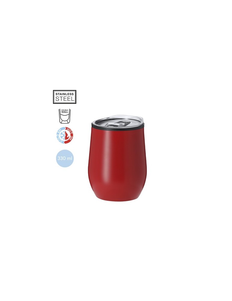 Verre Thermique Pratique Hanley Matières : acier inoxydable Couleurs : rouge personnalisation rapide en France