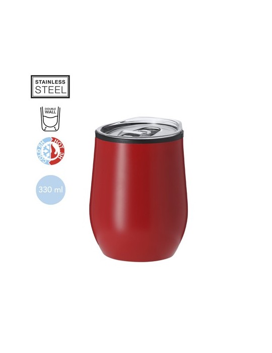 Verre Thermique Pratique Hanley Matières : acier inoxydable Couleurs : rouge personnalisation rapide en France