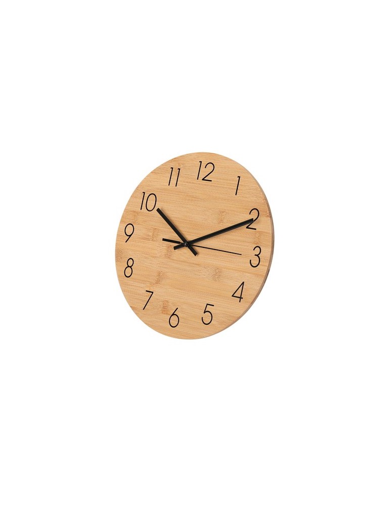 Pendule élégant Tiwel Matières : bambou Couleurs : naturel cadeau entreprise pas cher