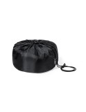 Coussin à Capuche publicitaire personnalisé Dolking Couleurs : noir Matières : polyester recyclé objet promotionnel éco-responsa