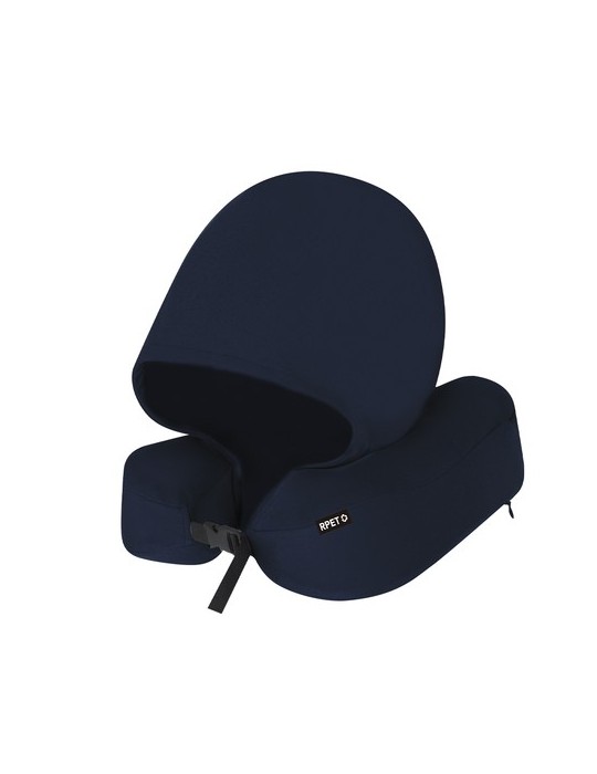 Coussin à Capuche publicitaire personnalisé Dolking Couleurs : noir Matières : polyester recyclé cadeau client original